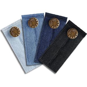 Jeans taille-uitbreidingsknop, 4-delige broek knoopverlenger, verstelbare broekband verlenger, broek knoopverlengers voor jeans