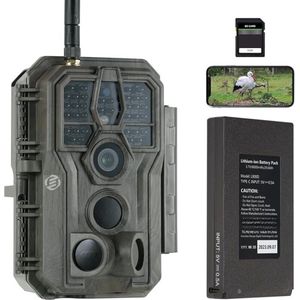 Equivera Wildcamera voor Buiten - Wildcamera met Nachtzicht - WiFi - Hoge Resolutie - Waterdicht - Wild Camera - Premium
