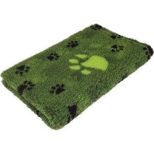 2 Stuks - Vetbed - Dierenmat - Dierenkleed - Benchkleed - Groen met 3 Kleuren. Grote Voetprint Latex Anti Slip 75 x 50 cm - Machine wasbaar