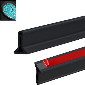 Waterdrempel - 2 Stuks 100cm - Water Stopper Douche - Siliconen Waterdorpel - Douchedorpel - Waterkering Douche - Waterkering - Anti Water Strip - Douche Dorpel - Waterdrempel Badkamer - Zelfklevende Waterstopper Lekkage - Schimmel - Sanitair - Zwart