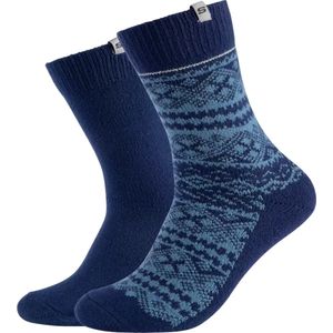 Skechers 2PPK Men Casual Fashion Jacquard Socks SK41049-5501, Mannen, Marineblauw, Sokken, maat: 39-42