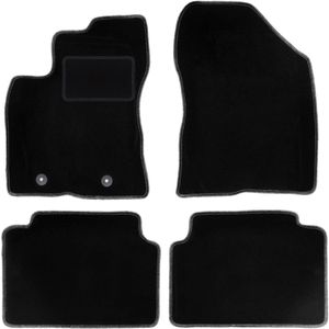 Zwarte veloursmatten voor: Toyota Avensis III T27 stationwagen, sedan, liftback (2009-2013)