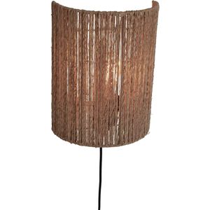 GOOD&MOJO Wandlamp Iguazu - Jute - 25x25x32cm - Binnen