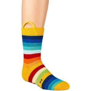 Kindersokken met aankleedhulp | Anti-slip | Kleur: Geel | Maat: 25-30 | Aantal: 2 paar
