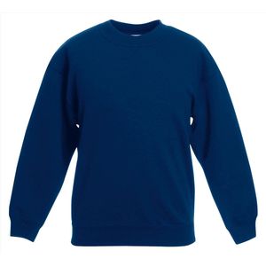 Fruit of the Loom - Kinder Classic Set-In Sweater - Blauw - 110-116