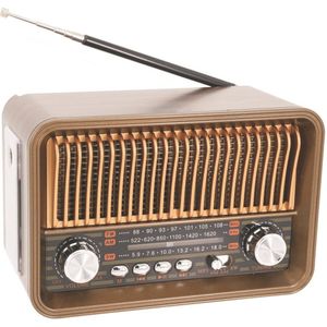 PULUZ 1 Stuk Retro Multi-Band Radio - Gemengde Kleuren Bluetooth Radio - Zaklamp MP3 Speler - SD Kaart FM Radio - Draagbare Audio Speler