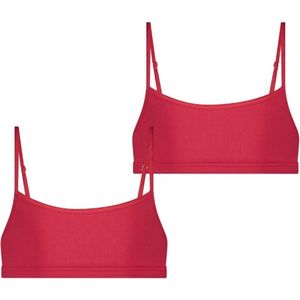 RJ Pure Color Amiens 2-Pck Meisjes Crop Top (adjustable) Bright Red 146/152