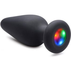 XR Brands Light-Up - Siliconen Butt Plug - Klein black