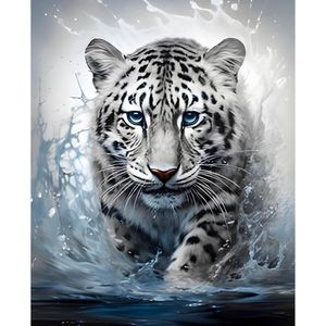 5D Tiger Diamond Painting voor Volwassenen - Dierenafbeelding 30 x 40 cm voor Thuisdecoratie