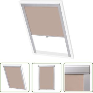 The Living Store CK04 Verduisterend Rolgordijn - Beige - Hitteblokkerende Aluminium-Coating