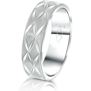 Lucardi Heren Vriendschapsring Bora Bora - Ring - Moederdag Cadeautje - Staal - Zilverkleurig