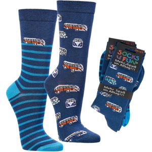 Grappige sokken dames 36-41 | vrolijke sokken heren 36-41 | happy socks printjes | 5 thema's: vakantie! | voordeelbundel 10 paar.