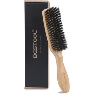Haarborstel, Natuurlijke Borstel voor Dood en Stylen, Geschikt voor Dun en Fijn Haar, Heren- en Damesborstel, Begeleiding van Walnoothout