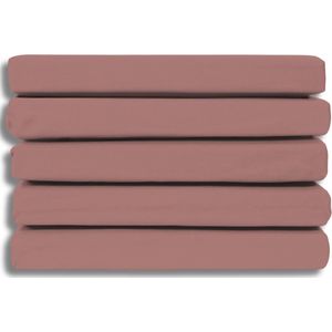 Ten Cate Hoeslaken 180x200 - Katoensatijn - Hoeslakens - Geschikt voor boxspring en matras - Hoekhoogte 35cm - Elastiek Rondom - Strijkvrij - Ash Rose
