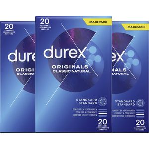 Durex Condooms Classic Natural - 3 x 20 stuks