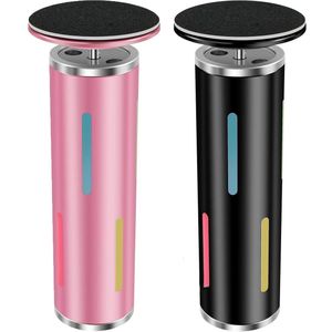 Elektrische Voetvijl met 60 Vervangbare Schuurpads - Hygiënisch & Regelbare Snelheid - Netstroomadapter - Ideaal voor Voetverzorging en Eeltverwijdering（2 sets Roze）