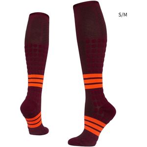 2 paar rode unisex compressiekousen, kniehoog - optimale ondersteuning voor sport, atletiek en reizen S/M (36-40 cm)