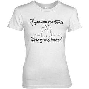 Hybris Bring Me Wine Girly Tee Damen T-Shirt White-S