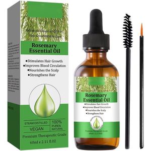 Rozemarijn Olie - 60 ml - Haarserum - Vegan - haaruitval - Wonderolie - Hoofdhuid - Rosemary Oil - Haargroei