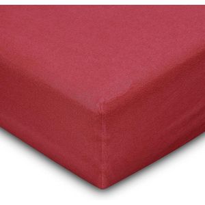 hoeslaken 160 x 200 cm microvezel hoeslaken bordeaux voor bed ademend hypoallergeen laken anti-mijt lichtgewicht zacht en kreukvrij met 30 cm diepe zak machinewasbaar