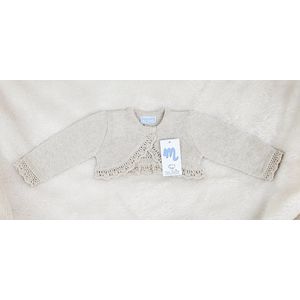 Mac Ilusion Gebreid Vestje/Bolero Meisjes | 9275 | Zandkleur/Beige | Bliss Glans | 1 maand | maat 56