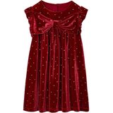 Kerstjurk - Rood - Meisjes - Met Gladde Fluwelen Strik