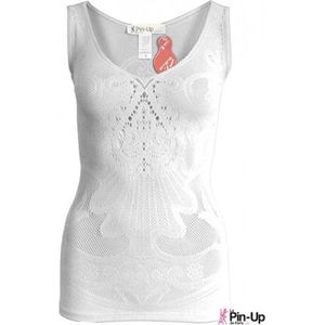 Anti Cellulite Kanten Top -Pin Up de Paris - M - Wit