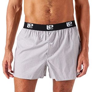 Set van 10 Heren Boxershorts Lichtblauw/Grijs met Elastische Tailleband