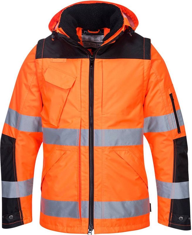 Portwest - Pro Hi-Vis C469 - 3-in-1 Jack - Oranje/Zwart