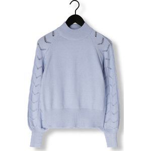 Object Objeva L/s Knit Pullover Truien & vesten Dames - Sweater - Hoodie - Vest- Lichtblauw - Maat M