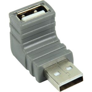 Bandridge USB naar USB adapter - volledig bedekt / haaks naar beneden - USB2.0