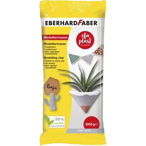 Eberhard Faber boetseerklei - Efaplast Classic - zelfhardend - 1000 gram - grijs - EF-570173