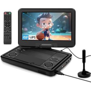 DVD speler met HDMI - DVD speler met HDMI aansluiting - DVD speler HDMI - DVD speler portable - Zwart - 26,5L x 18,5B x 4H cm