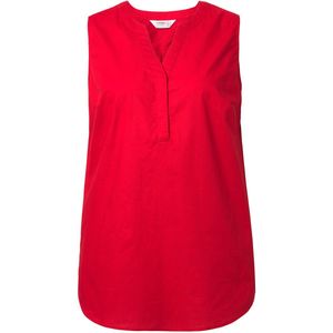 Angel of Style Angel of Style - Dames - Blouse tuniekhals afgeronde zoom mouwloos - Neonrood - Maat 52