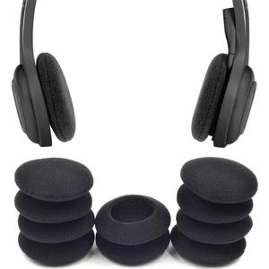 Zeynomax - Pack van 10 Oorkussentjes voor Headphones 50mm - Zwart - Beschermt Oren - Geschikt voor de Meeste Hoofdtelefoons