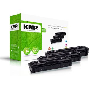 KMP H-T215VX tonercartridge 3 stuk(s) Compatibel Cyaan, Magenta, Geel