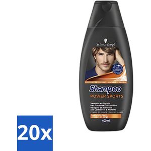 Schwarzkopf - Shampoo - Power Sports - Haar en Lichaam - 400 ml - Bulkverpakking - 20 stuks