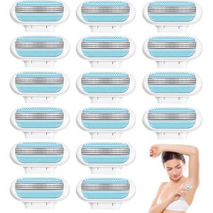 Reservemesjes voor dames scheermesjes - 16 stuks, langdurig gladde scheerbeurt