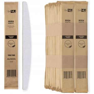 NAIL4U Wegwerp-nagelvijl Slim Natural 100/180 100 stuks nagelvijllaars