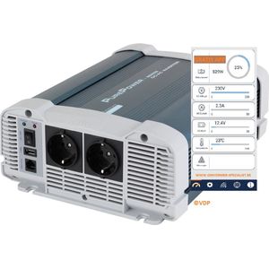 Sinusomvormer 2000W-12V incl. App. Merk: Xenteq-PurePower