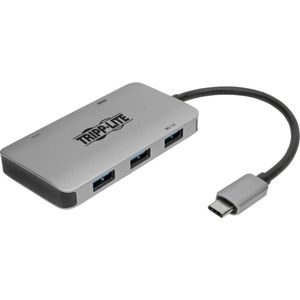 Tripp-Lite U444-06N-H3U-C USB-C Adapter with PD Charging - USB 3.1 Gen 1, 100W, Ultra 4K HDMI, 3 USB-A Ports, Thunderbolt 3, Gray TrippLite