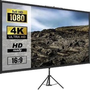 Carlovo Projectiescherm - 4K HD - 100 Inch - Verstelbaar - Zwart