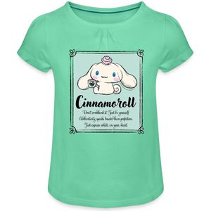 Cinnamoroll Don't Overthink It. Just Be Yourself Meisjes T-Shirt Met Plooien