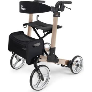 Parvum - Luxo - Rollator - Champagne - Luxe Dubbel Opvouwbaar - 6,9 kg
