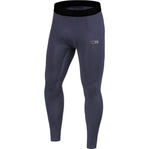 TCA Jongens SuperThermal Compressie Basislaag Voetbal Hardloop Leggings Tights - Donkergrijs, 6-8 Jaar