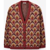 Sissy-Boy - Jacquard Vest - Donkerrood - Met Print