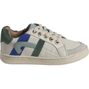 Vertbaudet - Kleutercollectie - Leren Kindersneakers - Veelkleurig - Met Rits en Veters