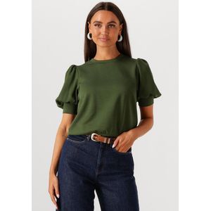 Minus Livana T-shirt Tops & T-shirts Dames - Shirt - Donkergroen - Maat XS