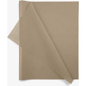 Zijdepapier Grijs Taupe - 50 x 76 cm - 18gr - 100 stuks - Vloeipapier Grijs-Bruin