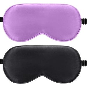 MKSS® Eye Mask Sleep - Masque de Nuit Femme & Homme - Extra Doux - Paars